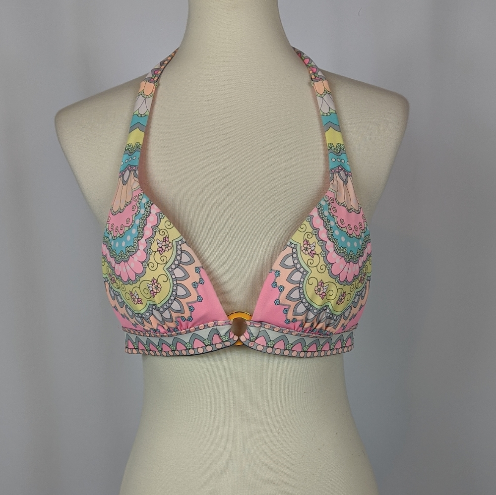 Victoria's Secret Geometric Striped Bikini Top